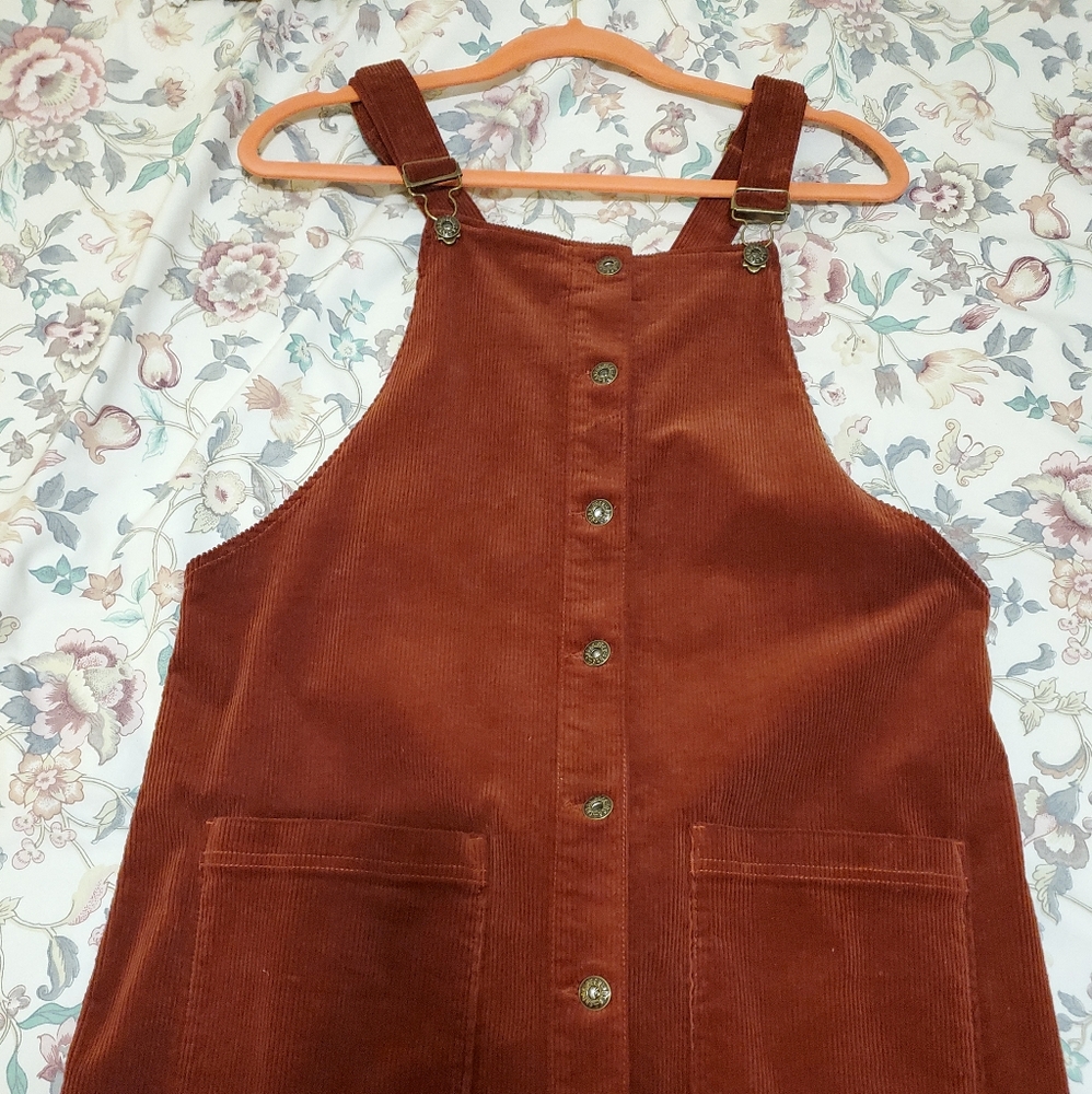 Corduroy overalls dress